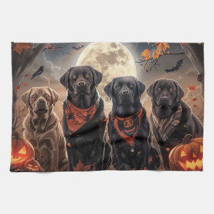 Labrador Halloween Spooky Tea Towel