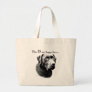 Labrador Happy Face Large Tote Bag