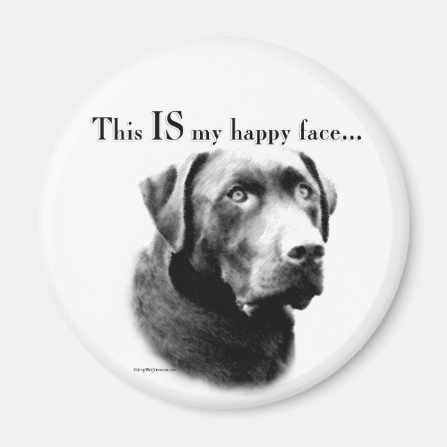 Labrador Happy Face Magnet (Front)