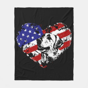 Labrador Heart Labrador Lover Fleece Blanket