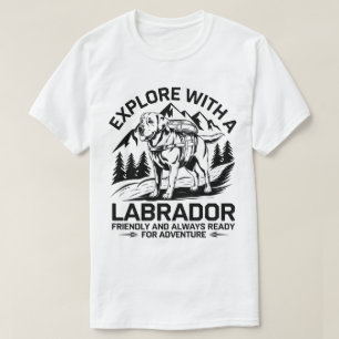 Labrador Hiking Dog Outdoor Quote Graphic T-Shirt