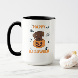 Labrador In Pumpkin Cute Dogs Happy Halloween Mug