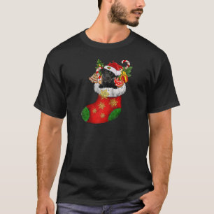 Labrador In Sock Christmas Santa Hat Xmas Dog Love T-Shirt