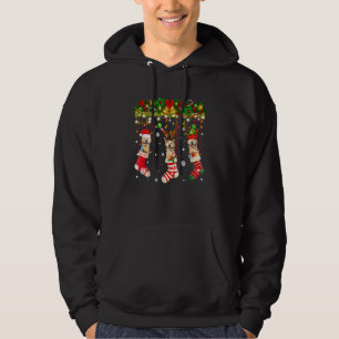 Labrador In Sock Xmas Reindeer Santa Elf Dog Pajam Hoodie