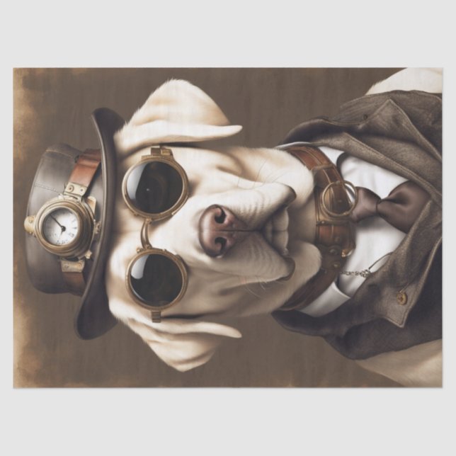 Labrador in Stream Punk attire tissue paper (Front)