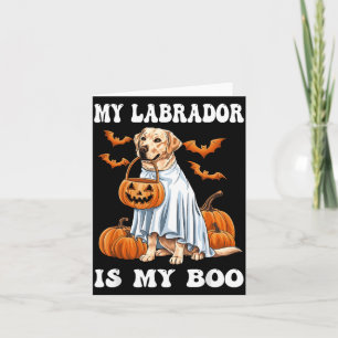 Labrador Is Boo Labrador Dog Ghost Halloween 1 Card