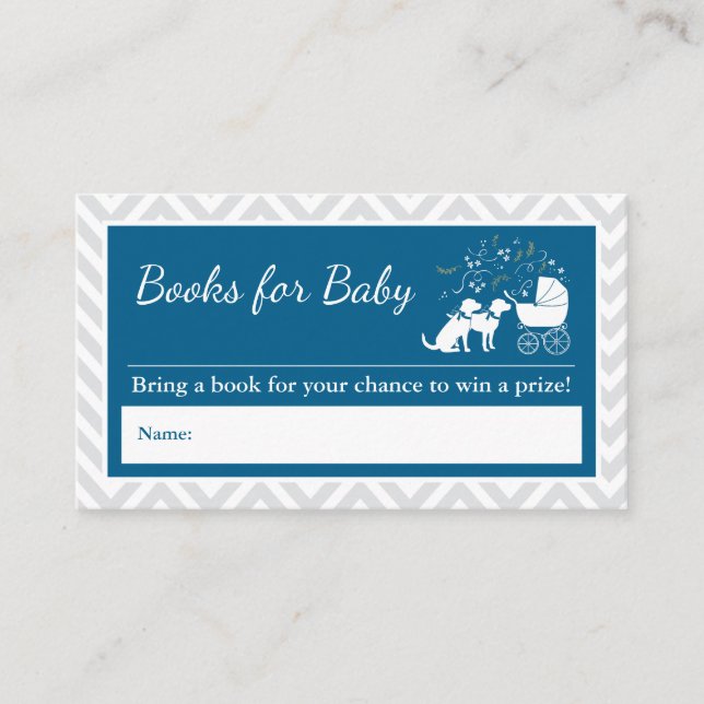 Labrador Lab Dog Baby Shower Books for Baby Enclosure Card (Front)