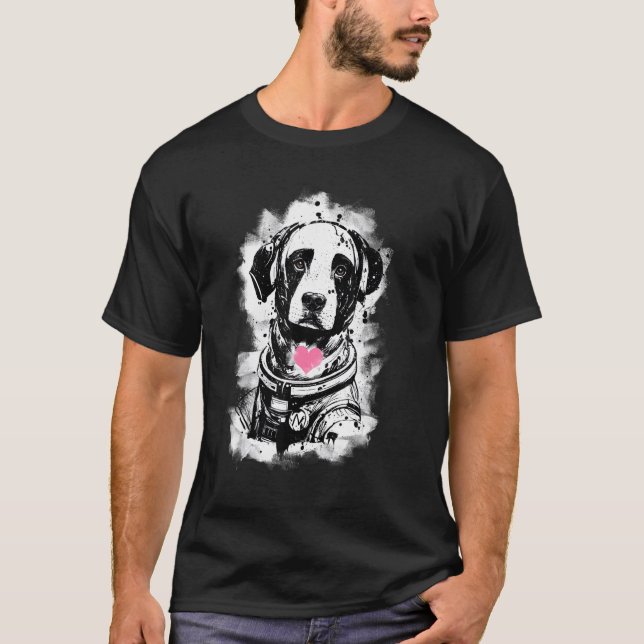 Labrador Lab Retriever Puppy Astronaut Cute Dog Fo T-Shirt (Front)