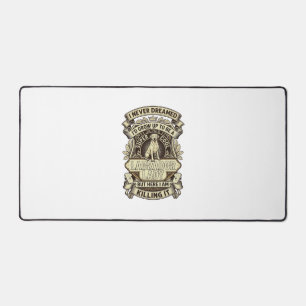 Labrador Lady Dog Crown Shield_1 Desk Mat