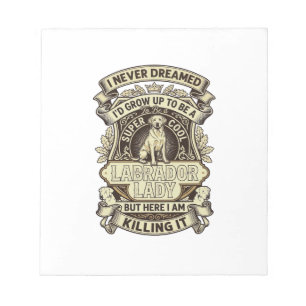 Labrador Lady Dog Crown Shield_1 Notepad