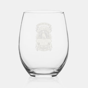Labrador Lady Dog Crown Shield_1 Stemless Wine Glass