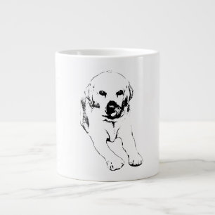 Labrador lick with merry sparkle large coffee mug