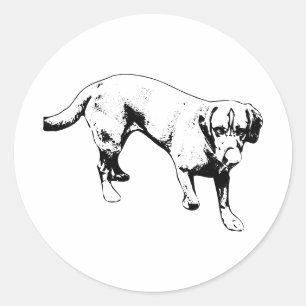 Labrador Licking Ink Art Sticker