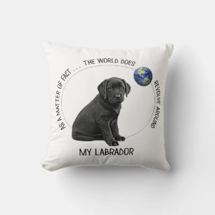 Labrador Lover Cute Puppy Dog Black Labrador Cushion