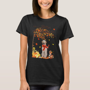 Labrador Maple Tree Thanksgiving Day Cute Dog Fall T-Shirt