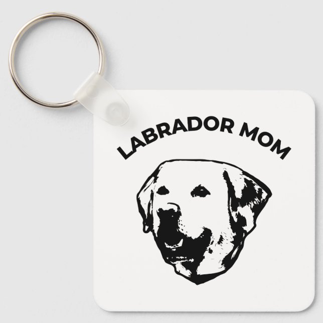 Labrador Mum   Key Ring (Front)