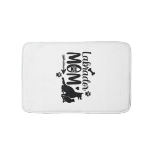 Labrador Mum SVG � Dog Silhouette & Paw Print Desi Bath Mat