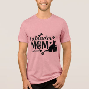 Labrador Mum SVG � Dog Silhouette & Paw Print Desi Tri-Blend Shirt