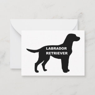 labrador name silhouette card
