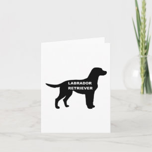 labrador name silhouette card