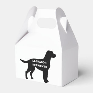 labrador name silhouette favour box