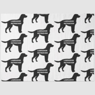 labrador name silhouette tissue paper