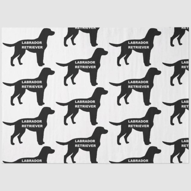 labrador name silhouette tissue paper (Front)
