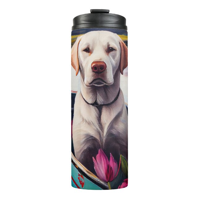 Labrador on a Paddle: A Scenic Adventure Thermal Tumbler (Front)