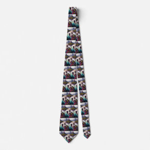 Labrador on a Paddle: A Scenic Adventure Tie