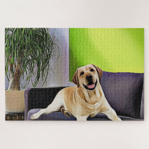 Labrador on the Sofa Jigsaw Puzzle