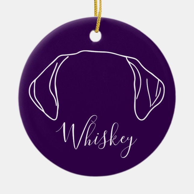 Labrador Ornament (Paw Prints) (Front)