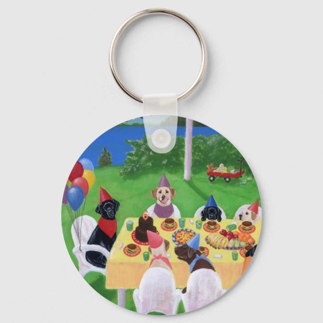 Labrador Party Key Ring (Front)
