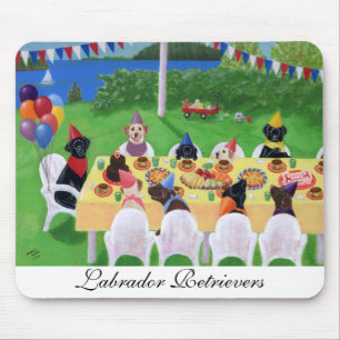 Labrador Party Mouse Pad