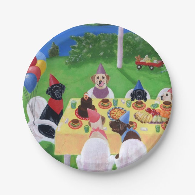 Labrador Party Paper Plates (Front)