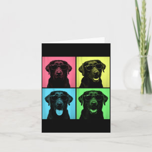 Labrador Pop Art Funny Black Lab Dog Lover Photo Card