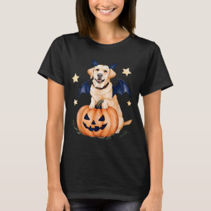 Labrador Pumpkin Witch Golden Labrador Halloween T-Shirt