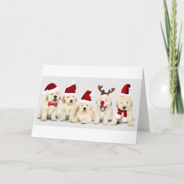 Labrador Puppies - Christmas Card (Front)