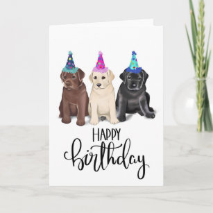 Labrador Puppy  Birthday Card