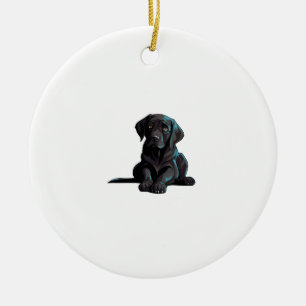 Labrador Puppy Ceramic Ornament