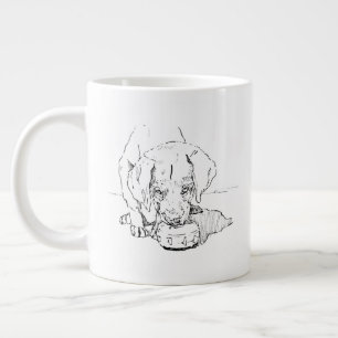 Labrador Puppy Coffee Mug, Dog Mom Art Large Coffee Mug