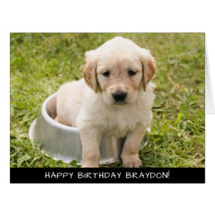 Labrador Puppy Dog Extra Large Birthday Card
