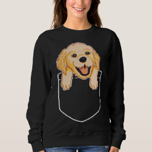 Labrador Puppy In Breast Pocket Pocket Dog Fitted Sweatshirt