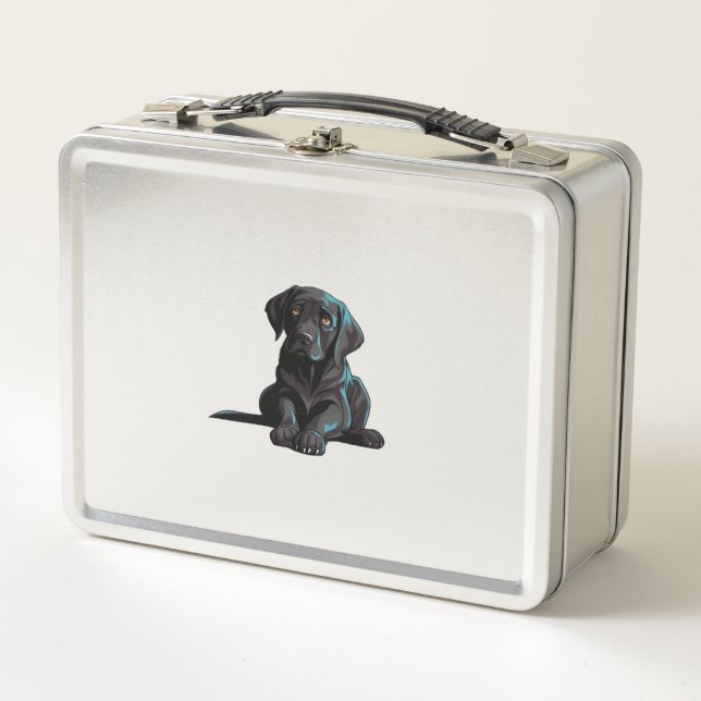 Labrador Puppy   Metal Lunch Box (Front)