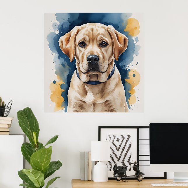 Labrador Puppy Poster | Wall Art (Home Office)