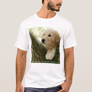 Labrador Puppy Sitting In A Woodland Setting T-Shirt
