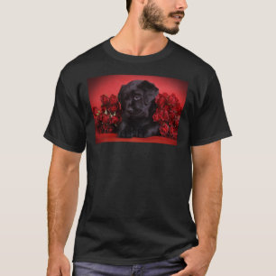 Labrador Puppy With Red Roses T-Shirt