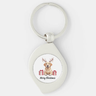 Labrador Reindeer Key Ring