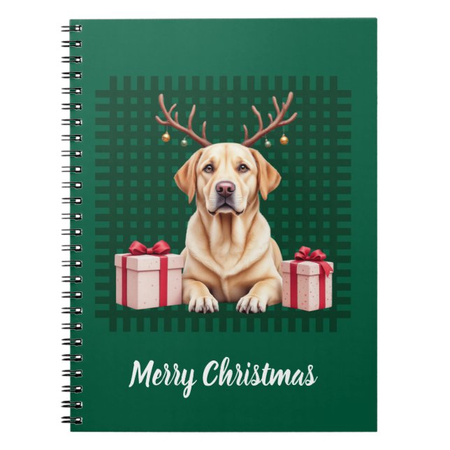 Labrador Reindeer Notebook (Front)