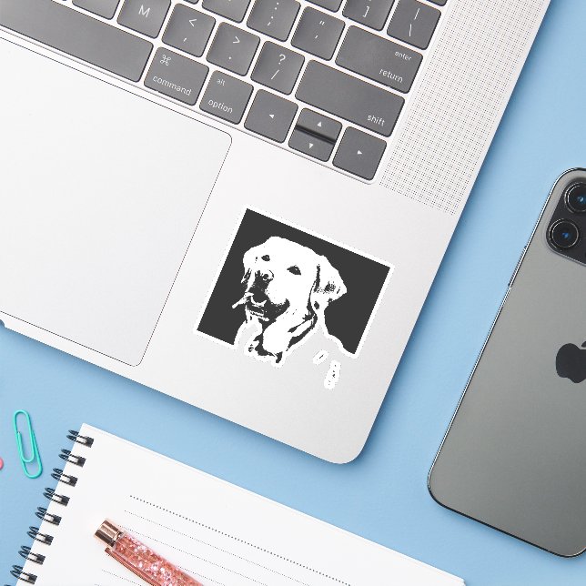 Labrador Retriever (Laptop w/ iPhone)