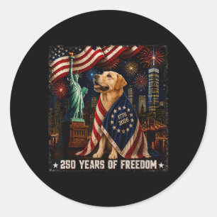 Labrador Retriever 250 Years Of Dom 250th Classic Round Sticker